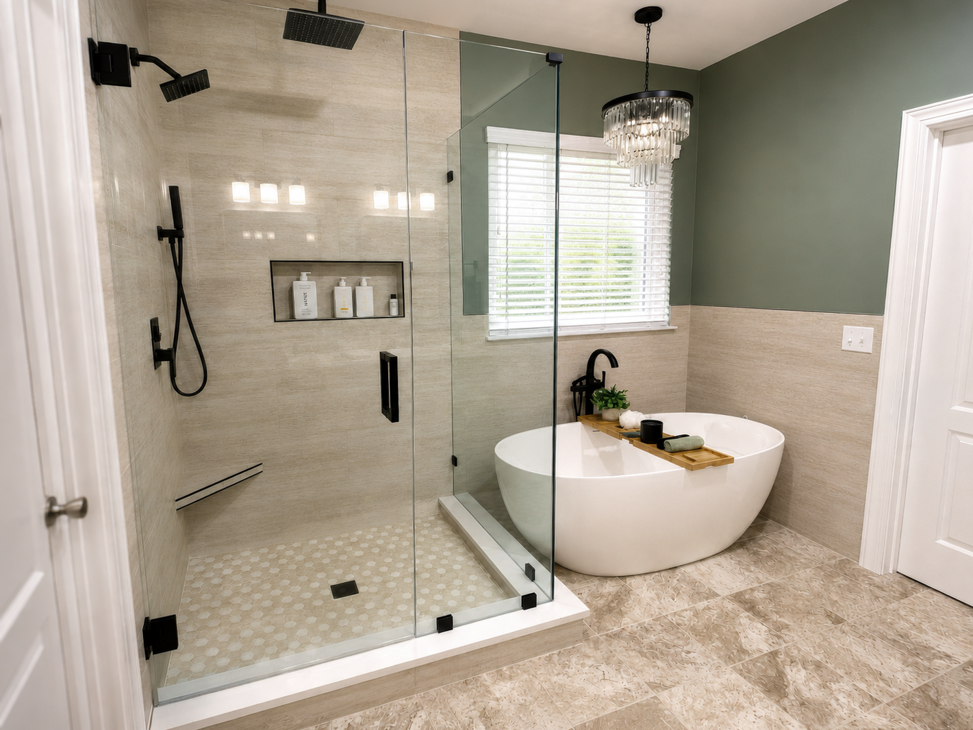 After photo of a finished bathroom remodel by Sharp Design Build